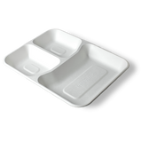 Pulpware 3-Compartment Rectangular Tray